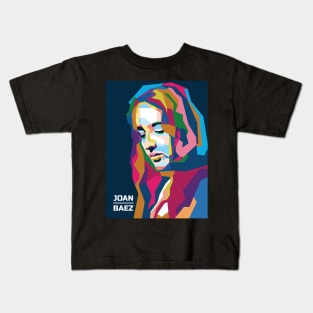 Abstract Geometric Joan Baez in WPAP Popart Kids T-Shirt